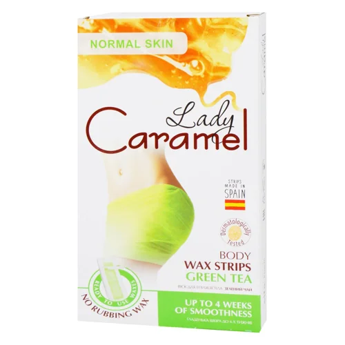 Віск для епіляції тіла Lady Caramel Зелений чай 16шт