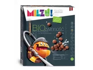 Сухий сніданок шоколадні ржані кульки органік Milzu 200г