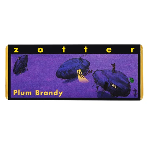 Шоколад чорний Zotter зі сливовим бренді 70г