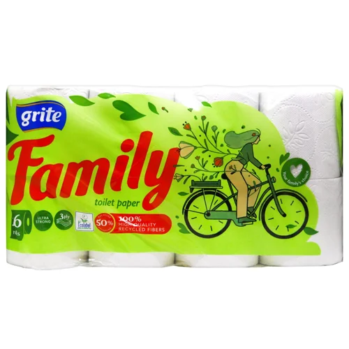 Туалетний папір Grite Family 3-шаровий 16шт