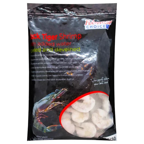 Хвости Fisherman's Choice чорної тигрової креветки очищені свіжоморожені 26/30 800г