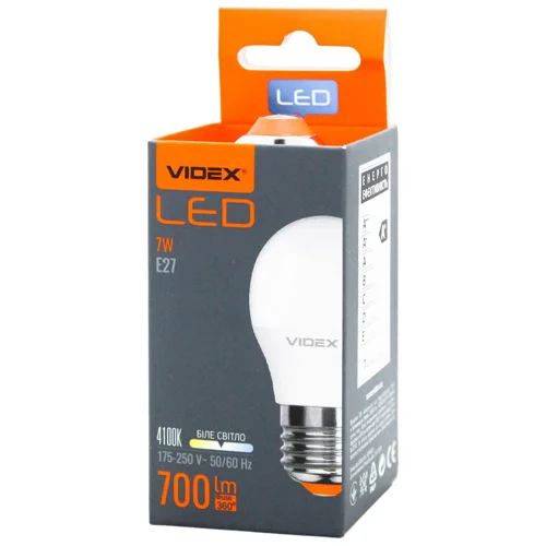 Лампа світлодіодна Videx G45e 7W E27 4100K