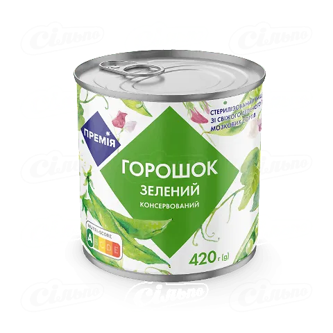 Горошок зелений консервований «Премія»®, 420г