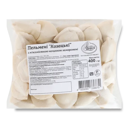 Пельмені Козацькі Полісся Морожені м/у, 400г