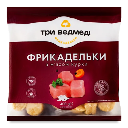 Фрикадельки З М'яса Курки Три Ведмеді, м/у, 400г