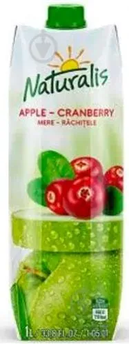 Напій соковмісний Naturalis яблуко-журавлина, 1л