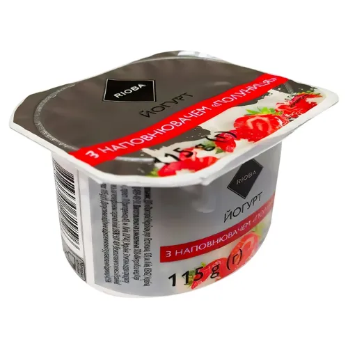 Йогурт Rioba з наповнювачем Полуниця 1,5%, 115г