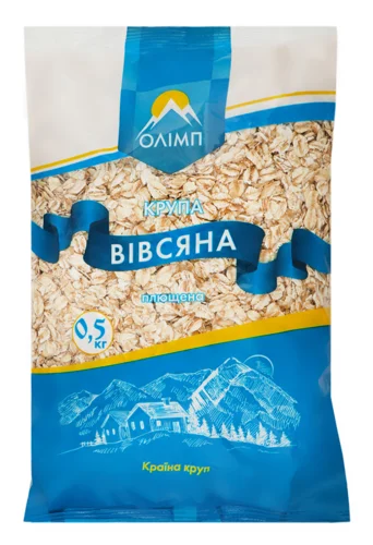 Вівсяна Крупа Плющена Олімп, в/ґ, 0.5 кг