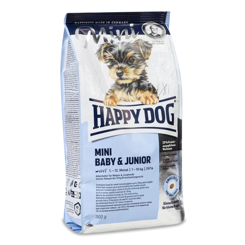 Корм для Щенків Happy Dog Supreme Mini Baby&Junior, В/ґ, 1 кг