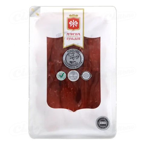 Бастурма «М'ясна Гільдія» «Фірмова» сиров'ялена вищого ґатунку нарізка, кг