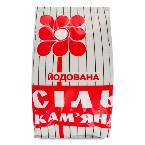Сіль кухонна йодована кам'яна в/ґ, помел №1, м/у 1кг