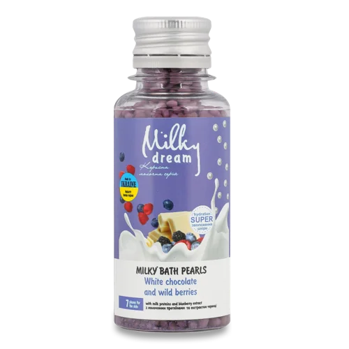 Бісер Для Ванн Білий Шоколад І Лісові Ягоди Молочний Milky Dream, В/ґ, 80г