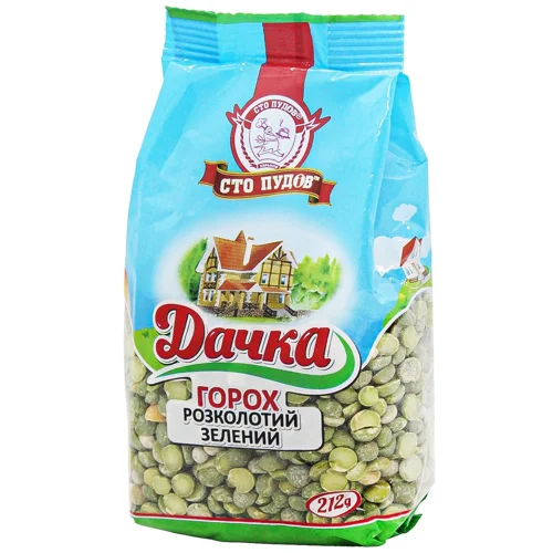 Горох Сто Пудів Дачка зелений розколотий 212г