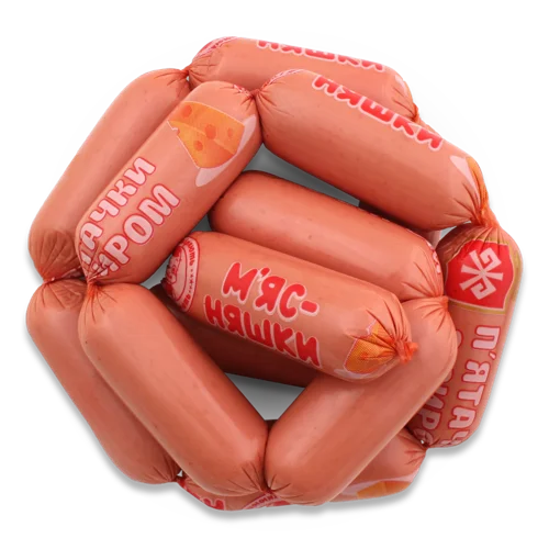 Сосиски М'ясняшки П'ятачки З Сиром Вищого Ґатунку, кг