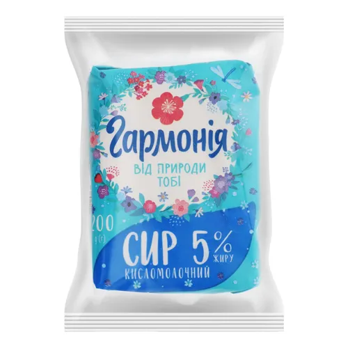 Сир кисломолочний 5% Гармонія м/у 200г