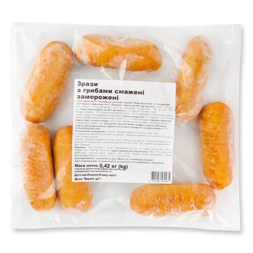 Зрази Заморожені Смажені З Грибами ТОВ Югфуд м/у, 0.42 кг