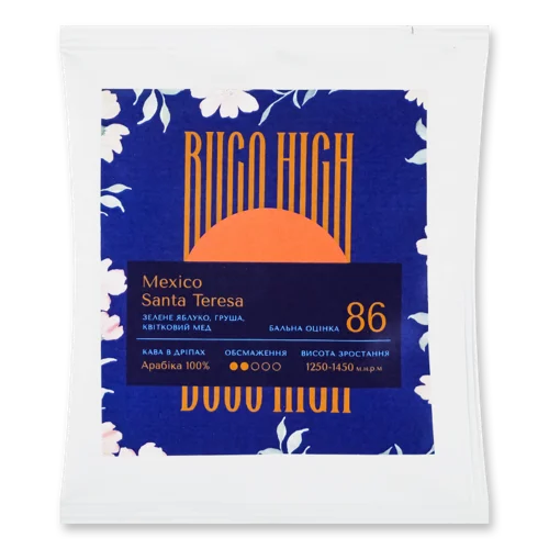 Кава Натуральна Смажена В Дріпах Santa Teresa Mexico Buco High М/у 10г