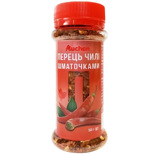 Перець чилі Auchan шматочками 50г