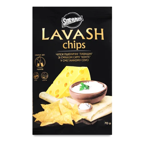 Чіпси Пшеничні Зі Смаком Сиру Конте В Сметанному Соусі, м/у 70г