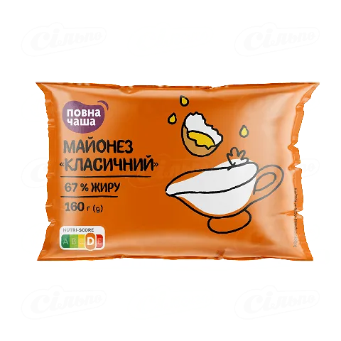 Майонез «Повна Чаша»® «Класичний» 67%, 160г