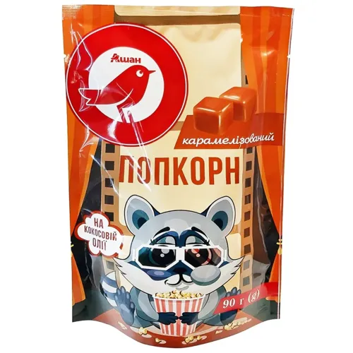 Попкорн Ашан карамелізований 90г