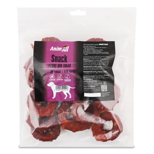Ласощі Для Собак Гарбузові Кільця З Філе Качки Snack AnimAll, В/К, 500г