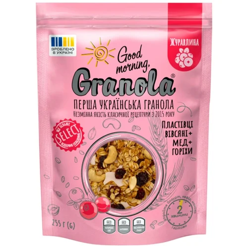 Сніданок Good Morning Granola Журавлина 255 г