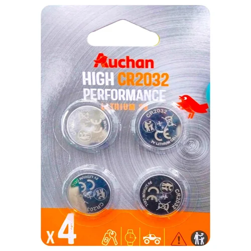 Батарейки Auchan Standart CR2032 4шт