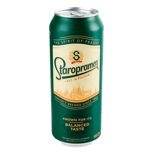 Пиво Staropramen світле з/б 0,48л