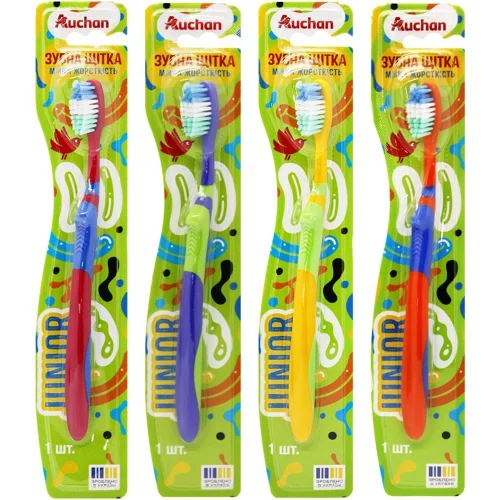 Зубна щітка Auchan Junior м'яка