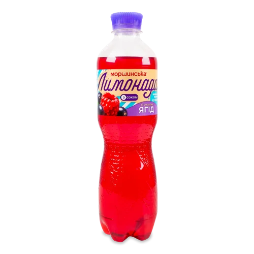 Напій Безалкогольний Соковмісний Середньогазований Зі Смаком Ягід Лимонада Моршинська, 0.5л
