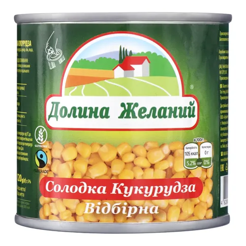 Кукурудза солодка Відбірна Долина Желаний з/б 120г