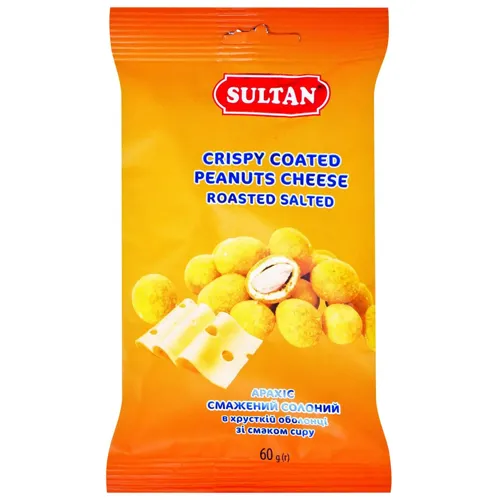 Арахіс Sultan смажений солоний зі смаком сиру 60г