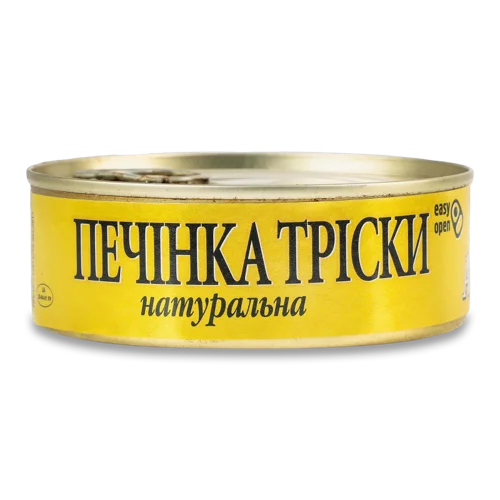 Печінка Тріски Неперероблена, Залізна Банка, 235г