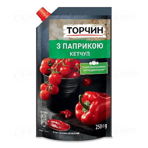 Кетчуп Торчин з паприкою пастеризований, 250г