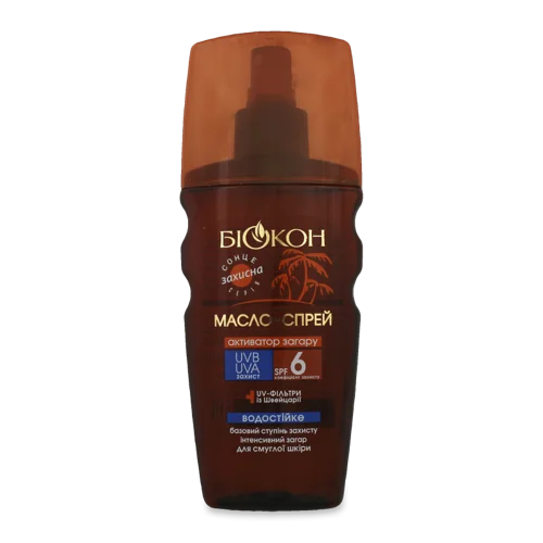 Олія-спрей Активатор Засмаги SPF 6 Биокон, 165 мл
