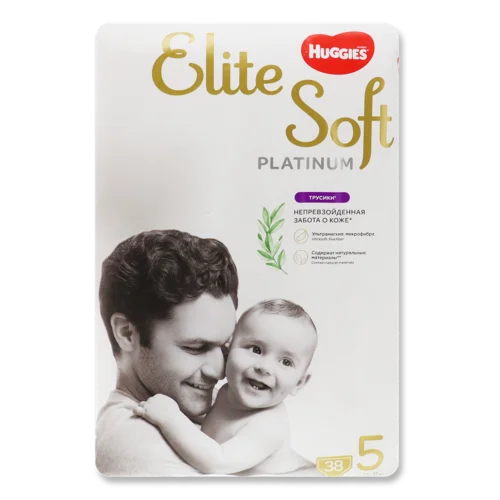 Підгузники-Трусики Для Дітей 12-17кг 5 Elite Soft Platinum Huggies, 38шт