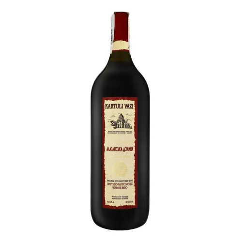 Вино 1.5л 11% червоне напівсолодке Алазанська долина Kartuli Vazi пл