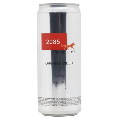 Сидр 2085 & Winetime органічний 6%, 0,33л