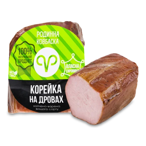 Ковбаска Родинна Корейка На Дровах Копчено-Варена, кг