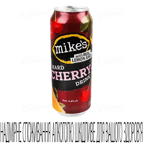 Пиво Mike's Hard Drink Cherry з залізної банки, 0,5л