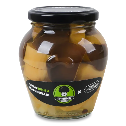 Гриби Мариновані Ерінги Грибна справа, скляна банка, в/с, 314г