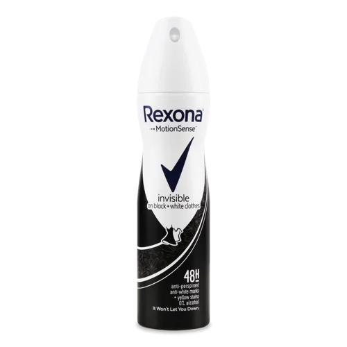 Антиперспірант Аерозольний Rexona Invisible on Black+White Clothes, 150 мл