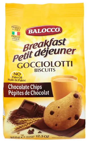 Печиво Balocco Gocciolotti з шоколадними краплями 350г х12