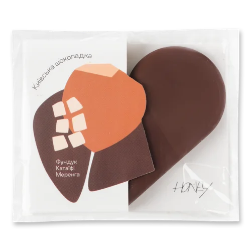 Шоколадка Фундук-Катаїфі-Меренга Київська, Honey, м/у 45г