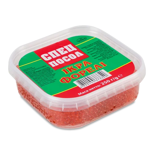 Ікра Форелі Зерниста Солена Спецпосол, п/у 250г