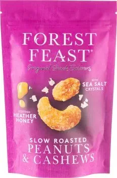 Смесь Forest Feast жареный арахис и кешью с вересковым медом 120г
