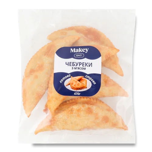 Чебуреки Заморожені Смажені З М'ясом Makey В/ґ 470г