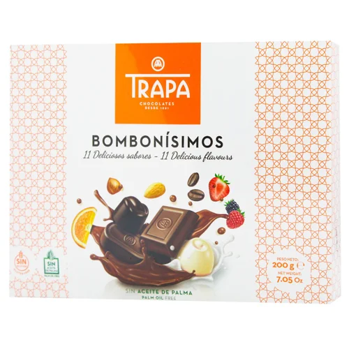 Цукерки шоколадні Trapa Bombonisimo асорті 200г