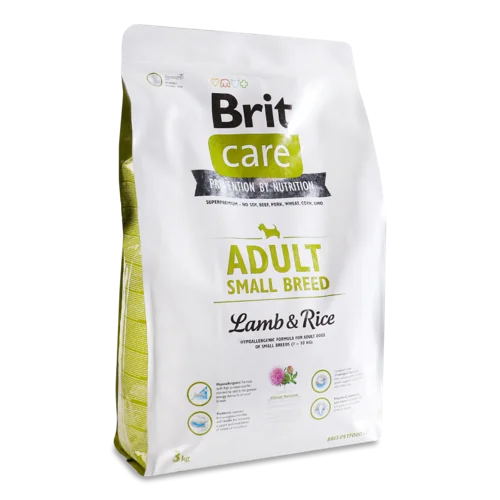 Корм Сухий Brit Care Ad Sm Br Lamb&Rice, Ягня та Рис, Дорослим Собакам, В/ґ, 3 кг
